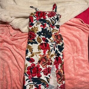 SHEIN Floral Dress with Red and Blue